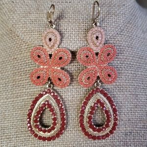 Stella & Dot coral earrings